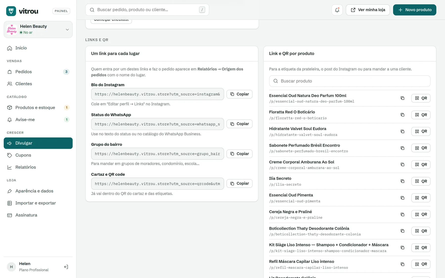 Canais de divulgação e checklist do Google